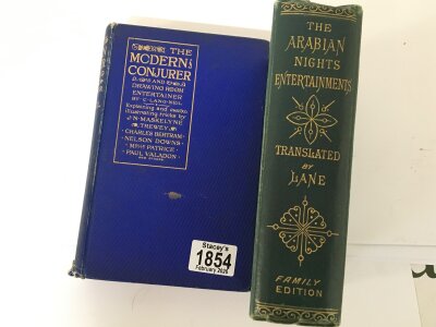 A Book The Modern Conjurer Magic tricks from 1903 by C Lang Neil and one other book The Arabian Nights Entertainments by Edward William Lane Esq (2)- NO RESERVE