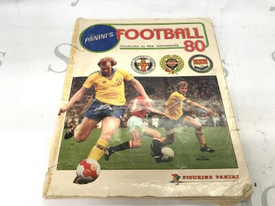 A Paninis football 80 sticker album.