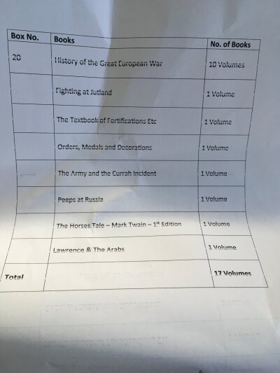 A box containing a collection of 17 various books as per list-  including Lawrence and The Arabs