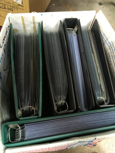 A box containing 5 Benham large First Day Cover albums various