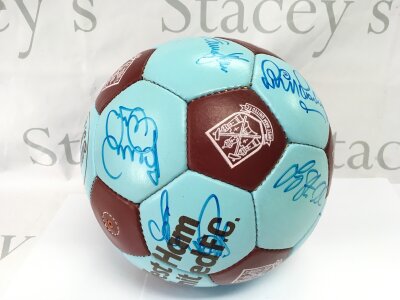 A circa 1980s multi signed West Ham Utd football.