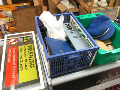 A Collection of Docklands light railway and London transport bus items including E plates