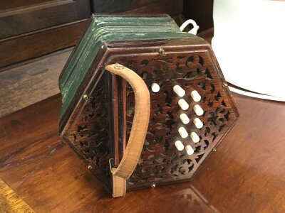 A rosewood concertina- NO RESERVE