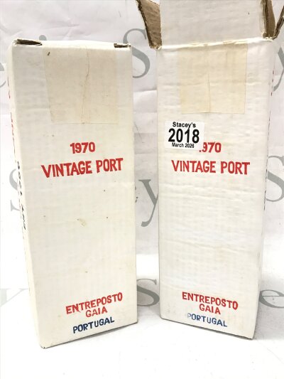 A boxed bottle of vintage port 1970 Royal Oporto wine and one other sealed box
