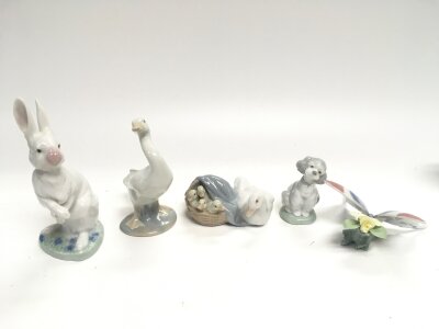 Boxed Lladro animal porcelain figures- 5886, 4895 etc
