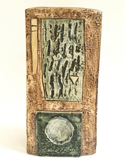A troika coffin vase, 22cm tall