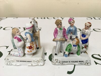 Two Fairings. A, The Wedding Night, B Sarah's Young Man.
Both are in very good physical condition, Paint work is good with fine definition on the figurines.