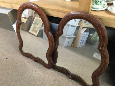 A pair of 19th century Italian mirrors . No reserve. 56cm wide 72cm tall