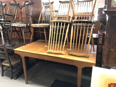 Nathan table and chairs. 152cm wide , 92cm long, 75cm tall