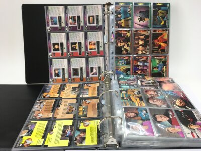 Ten albums of Star Trek collectors cards.