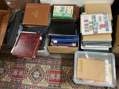 large collection of world albums. Wide collections include stamps a large amount often countries