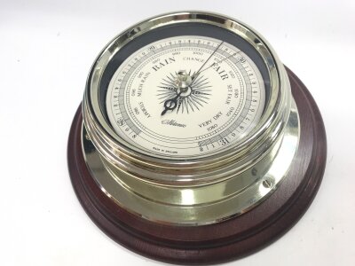 Vintage metamec nautical barometer, 21cm wide
