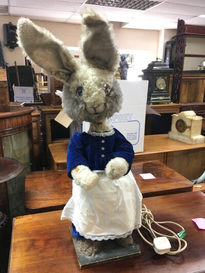 A vintage rabbit animatronic (seen working)  75cm tall