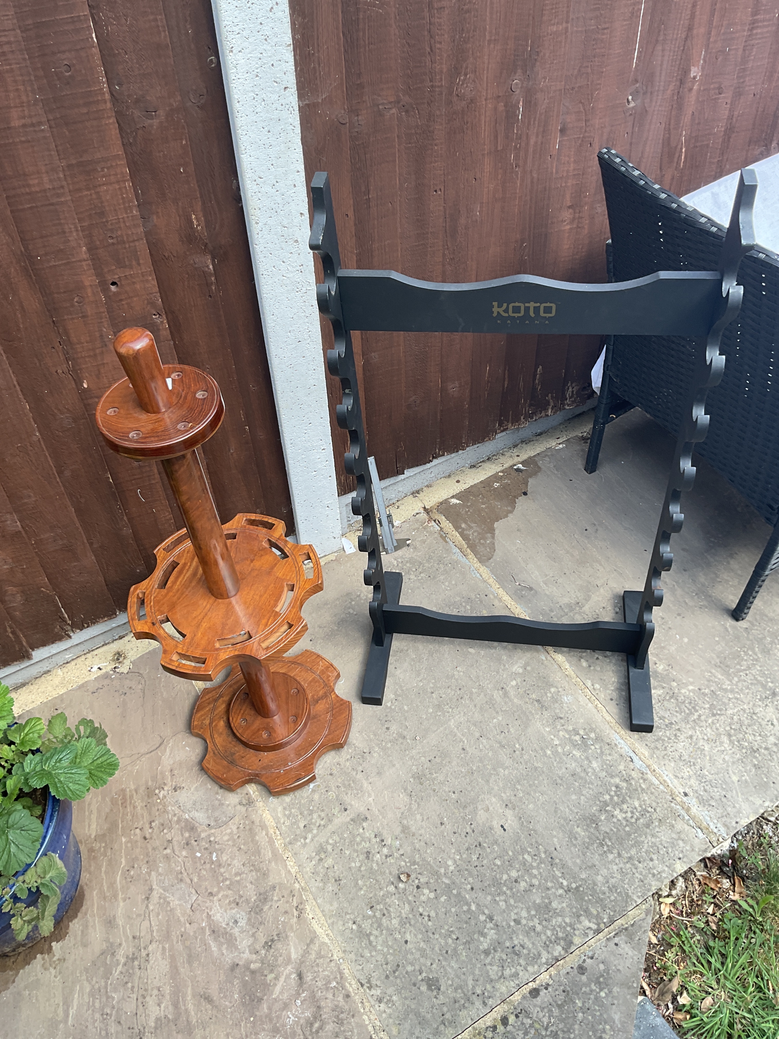 Two sword stands 