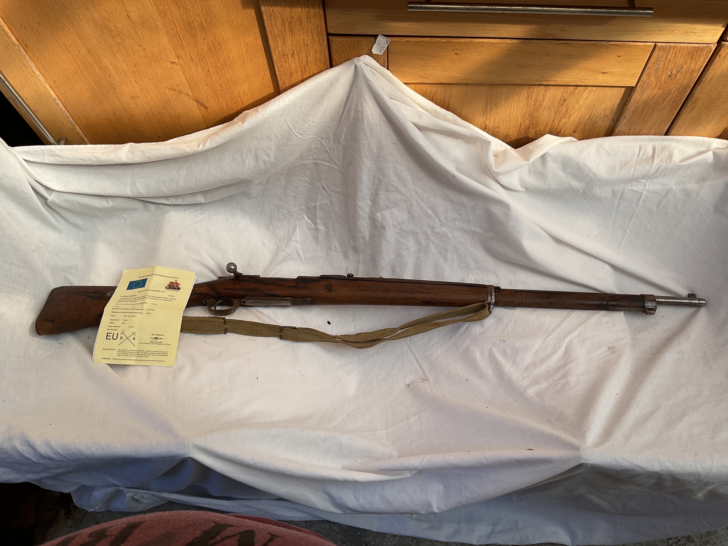 EU SPEC DEAC Turkish Mauser bolt action rifle.