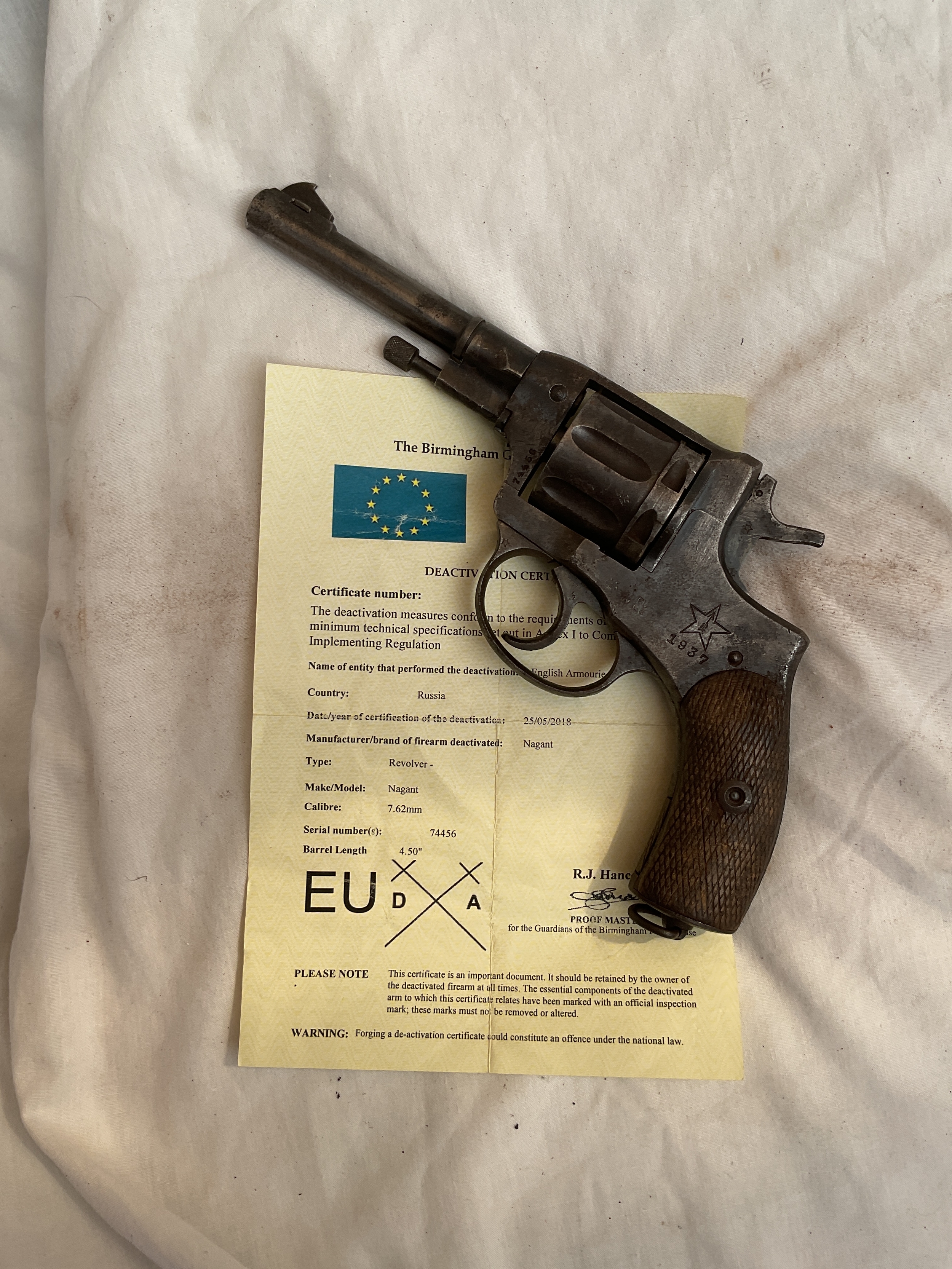 EU SPEC DEAC Moisin Nagant revolver.