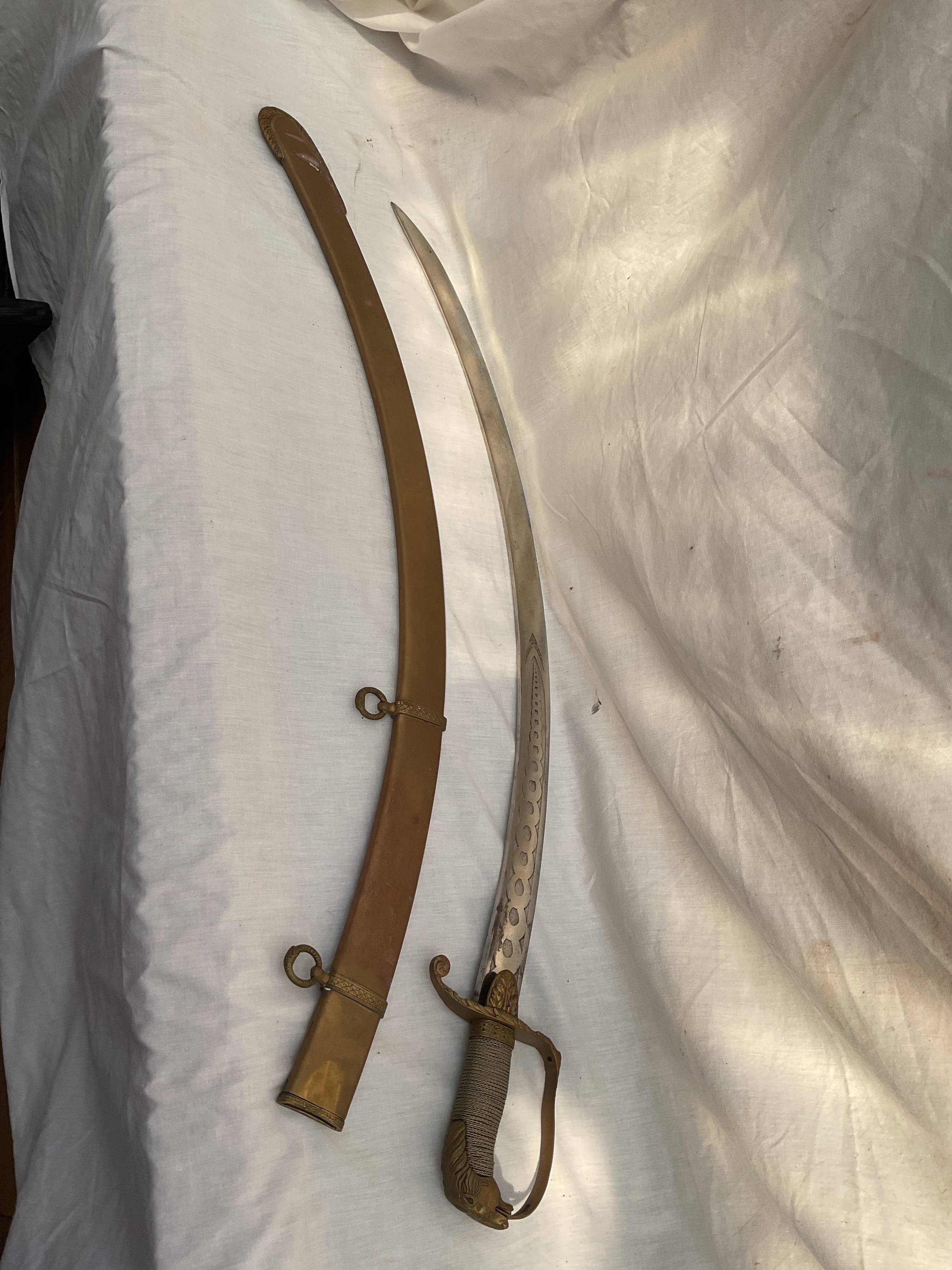 Reproduction ornate sabre.