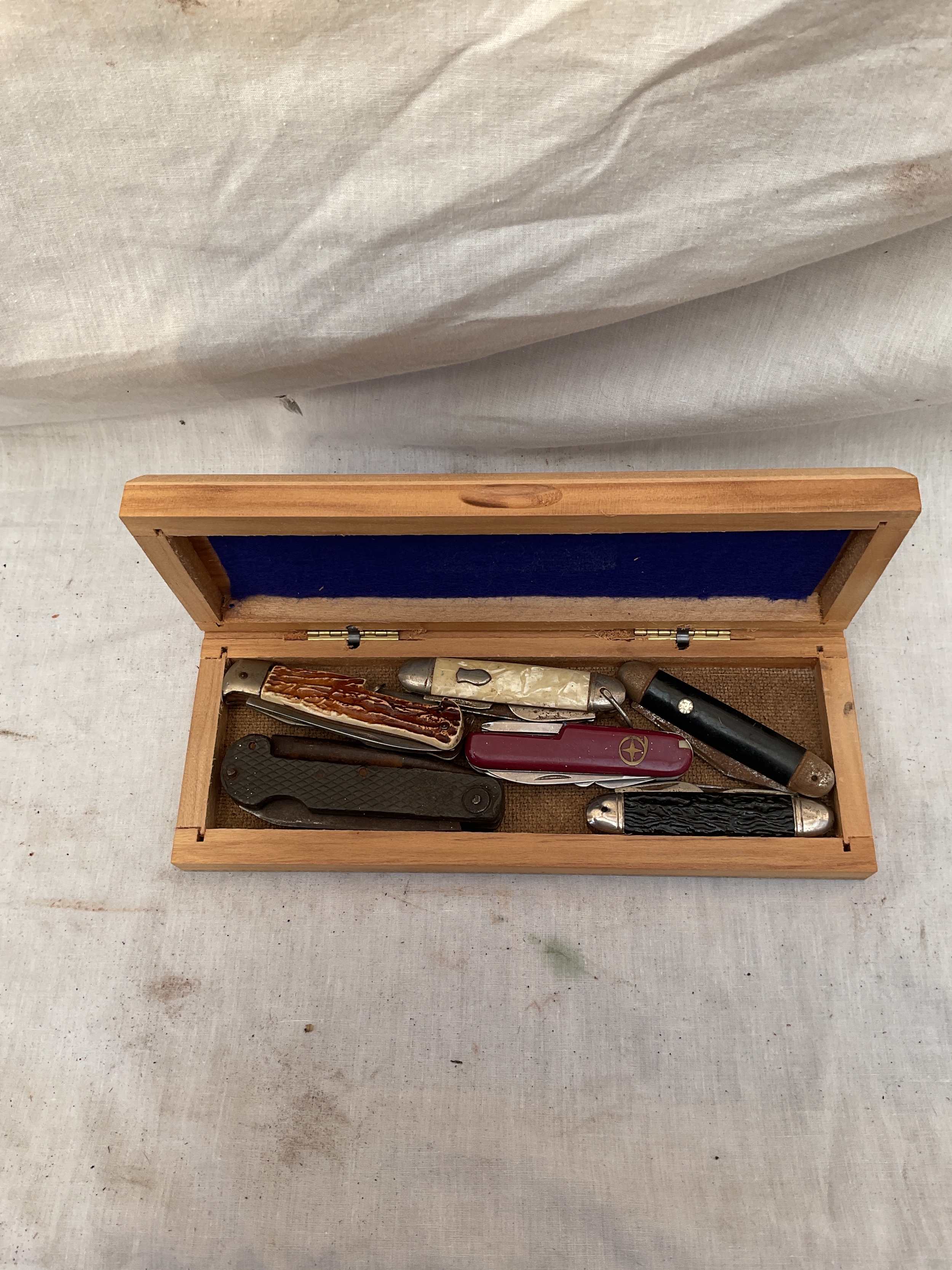 Qty penknives and a Jack knife.