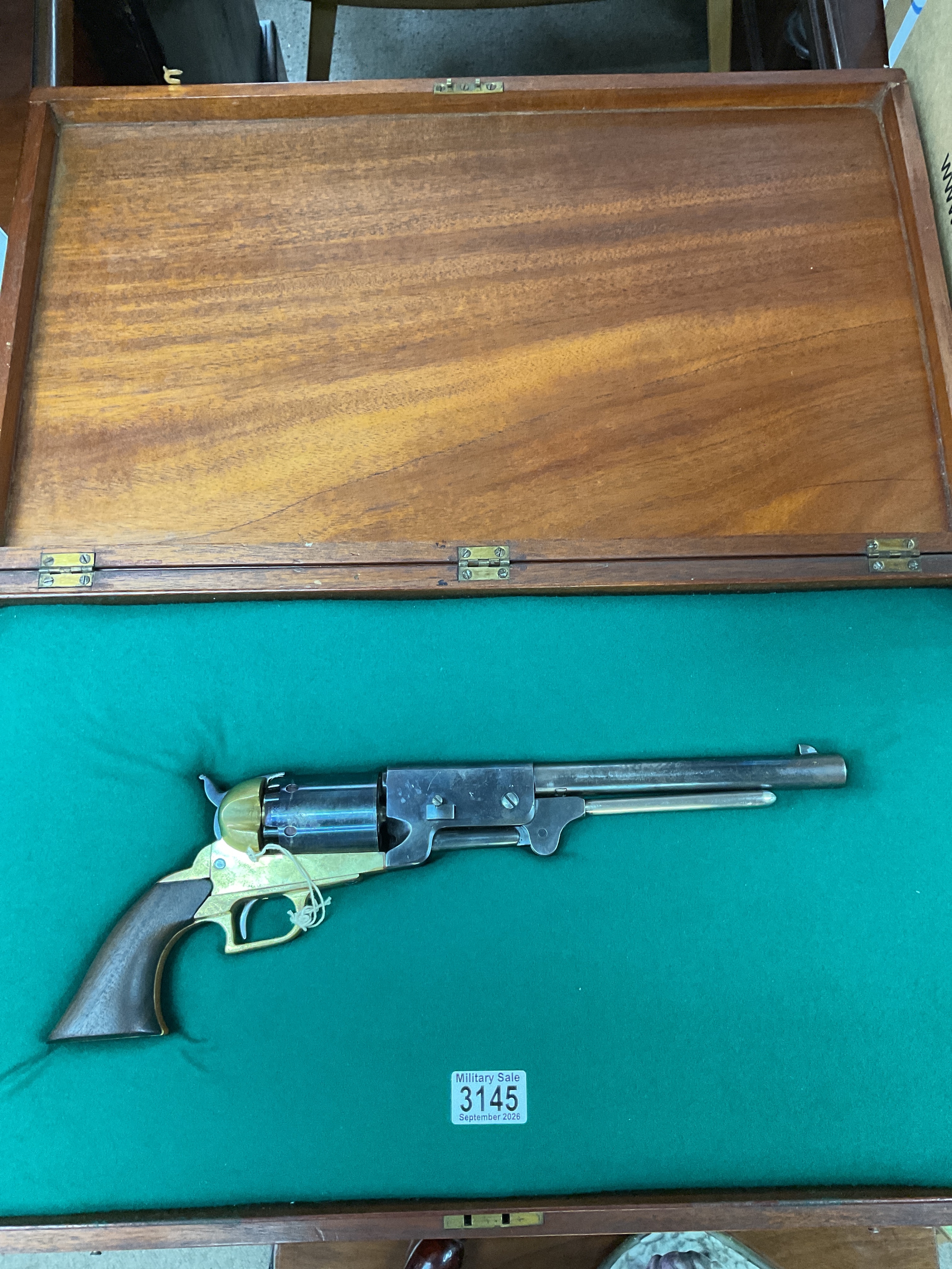 Non firing, non blank firing model of colt dragoon in case 