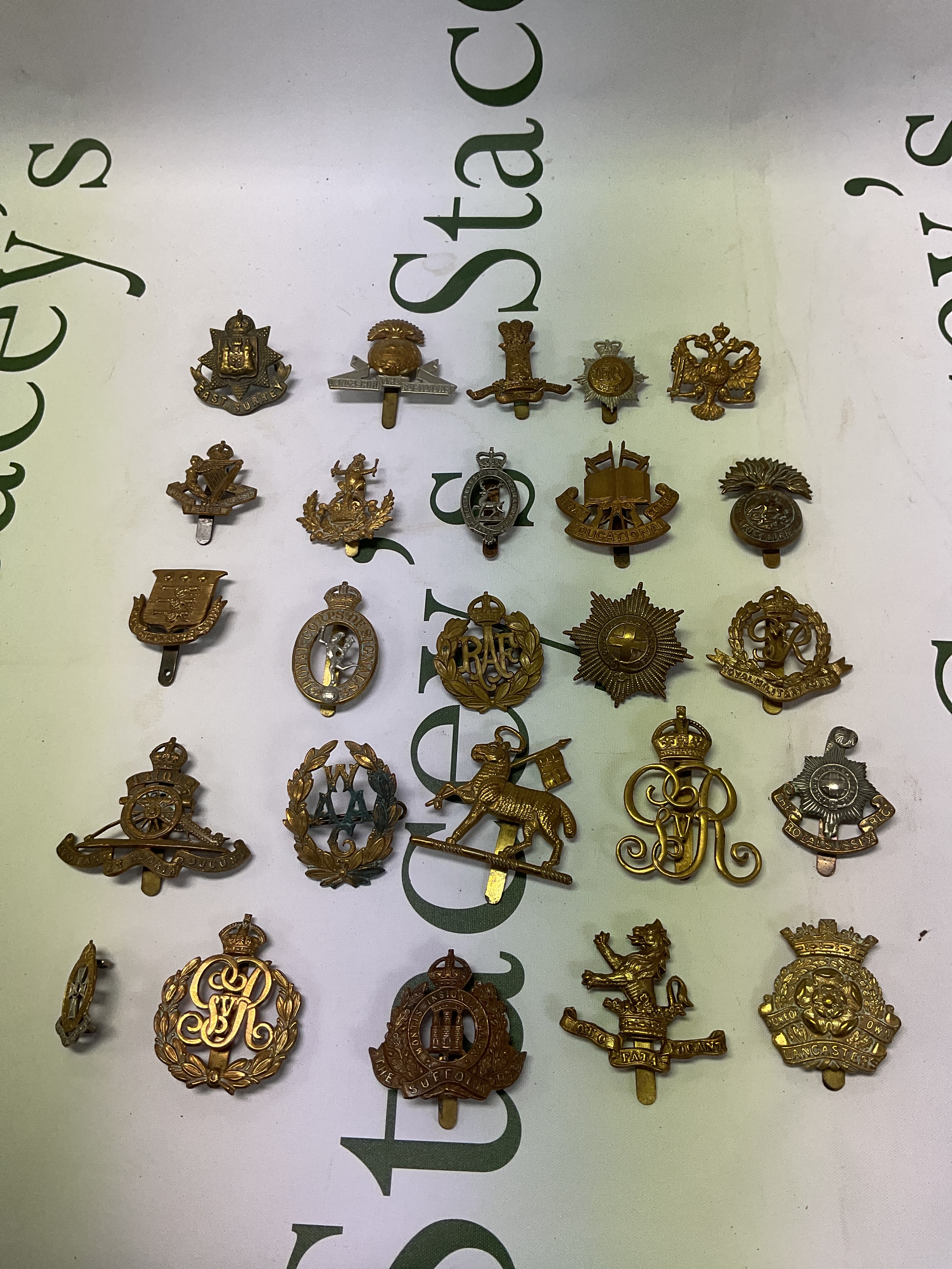 Qty Military cap badges.