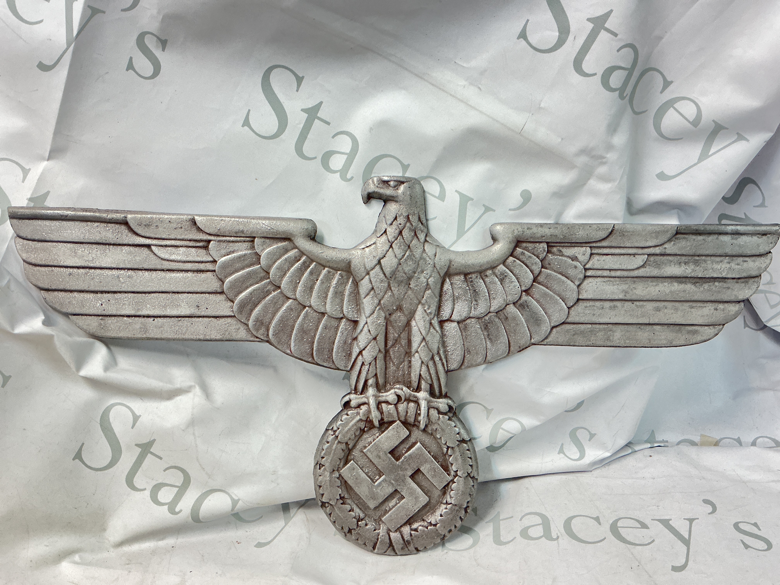 A WW2 German Train Or Crane Eagle Appox 65cm In Width And 34cm in Height.