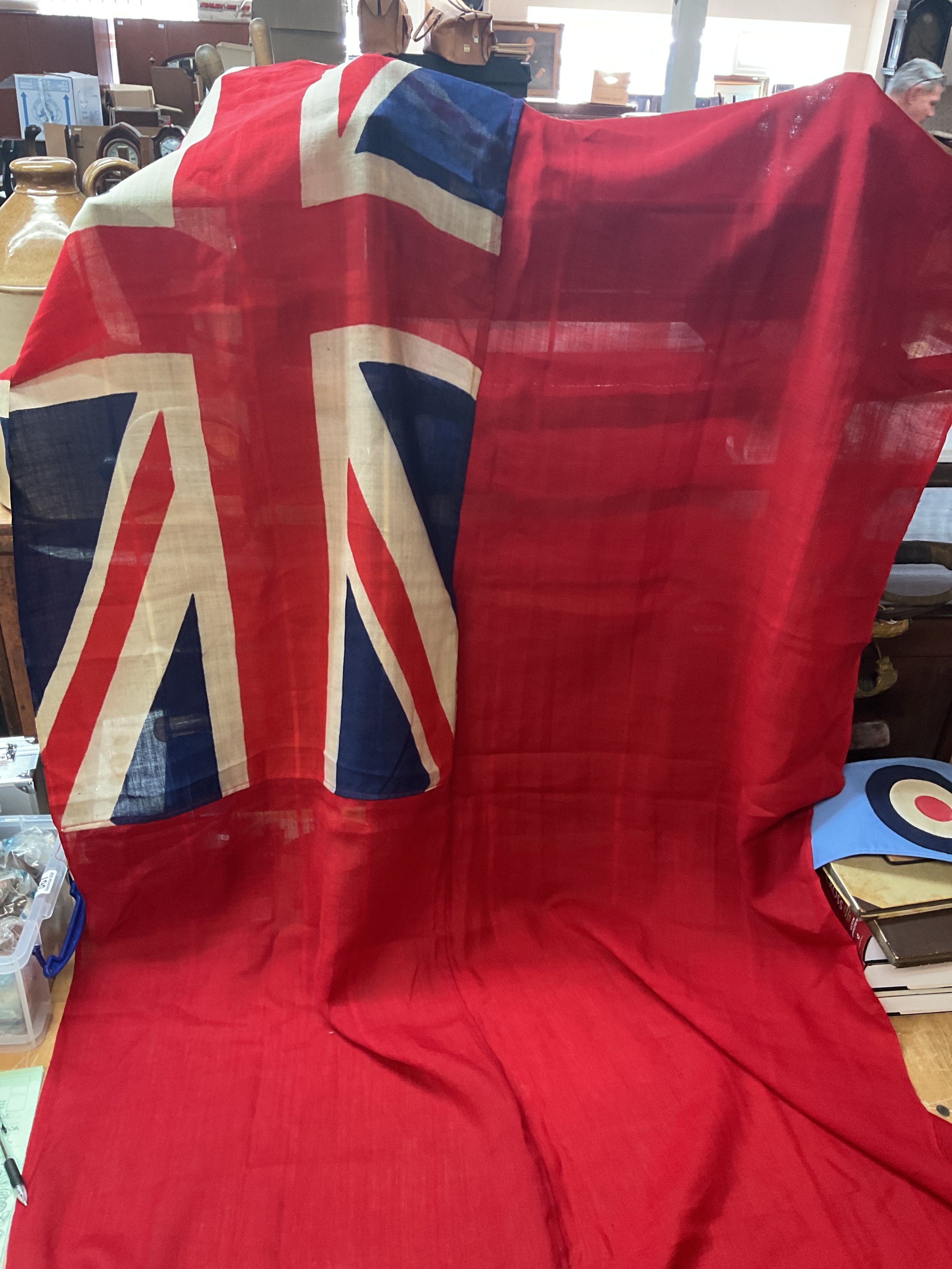 Large Red Ensign flag.