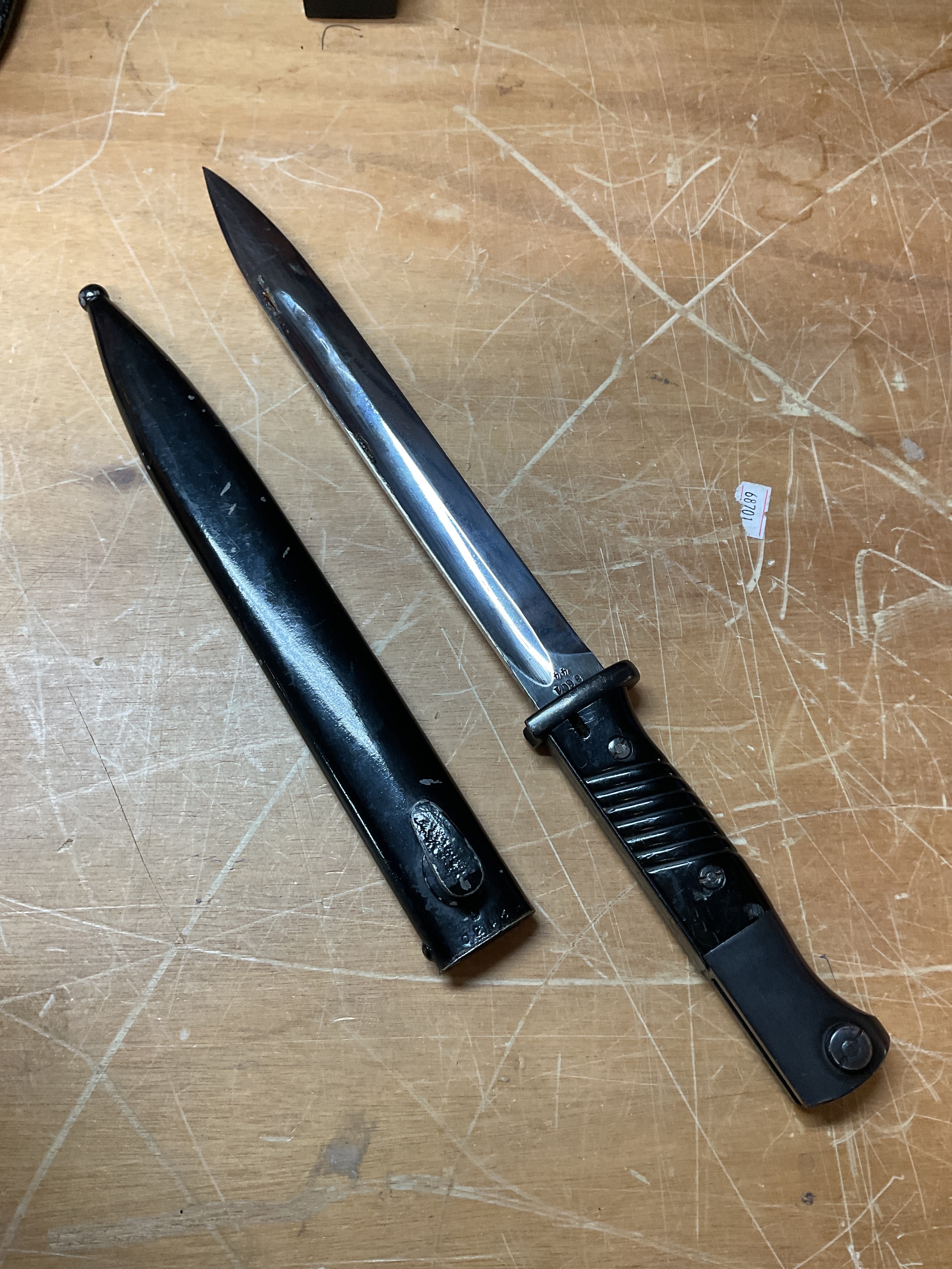 WWII German 98 K bayonet and sheath.