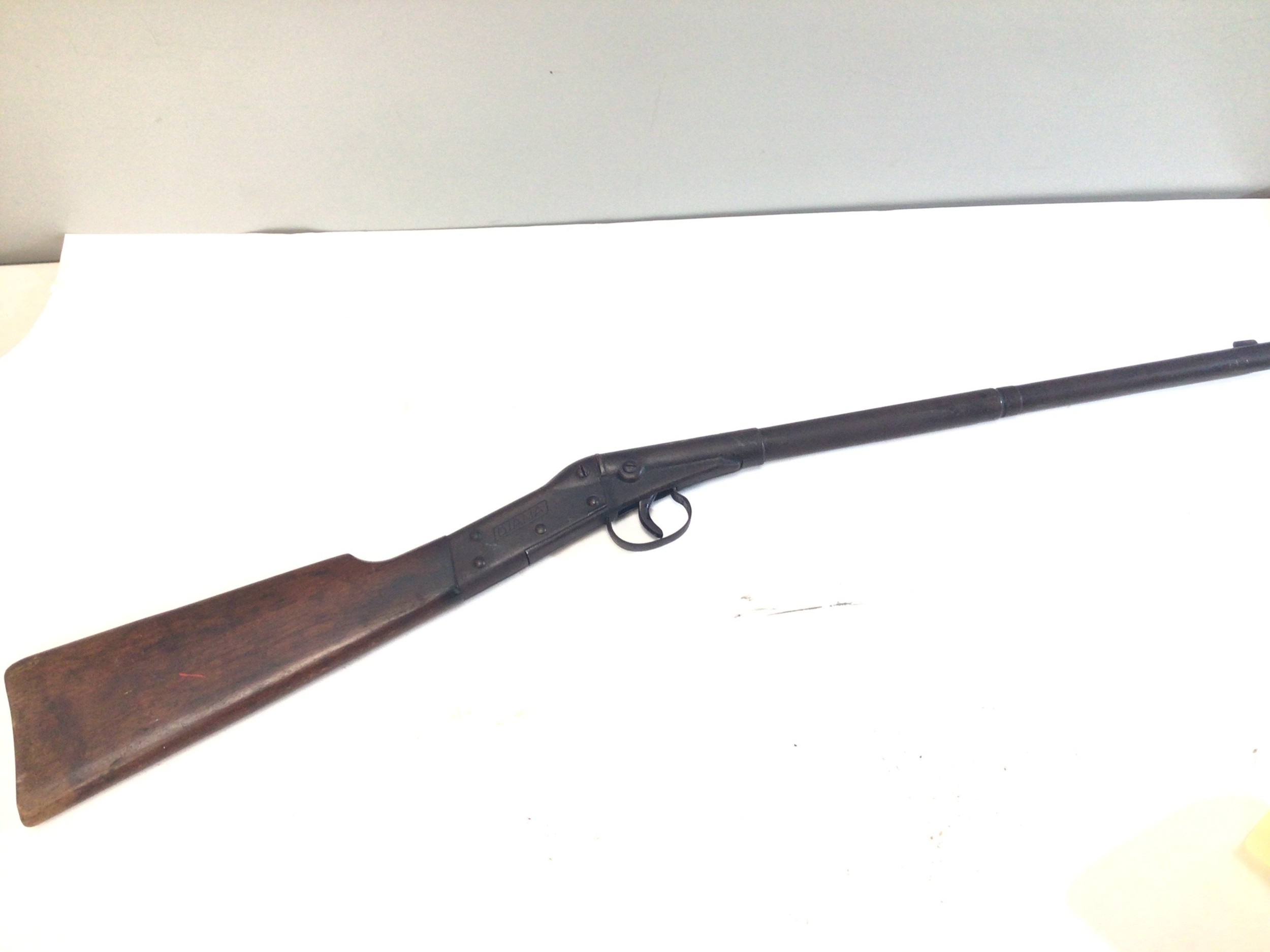 A Vintage Diana air compression spud rifle gun.