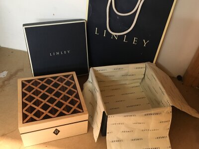 A Linley marquetry games box