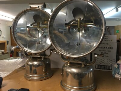 A pair of Tilley of Hendon floodlights 66 cm .
