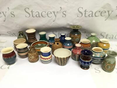 A box of mainly Isle of Wight pottery, Royal Doulton etc.- NO RESERVE