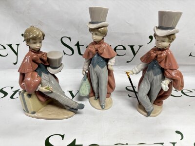Three Lladro figures. One figure A/F