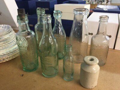 Victorian glass bottles