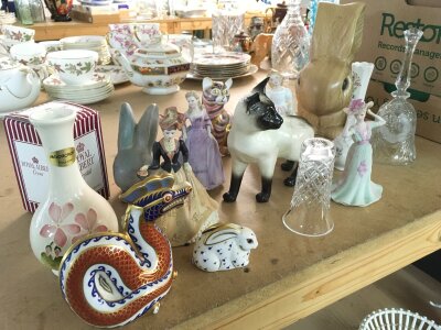 A collection of ceramics including Beswick, Moorcroft and others