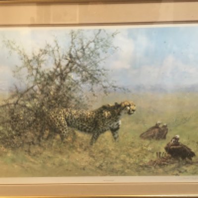 A large David Shepherd print deputing a cheater , 100cm x 66 cm- NO RESERVE