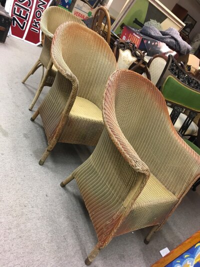 Four Lloyd loom chairs