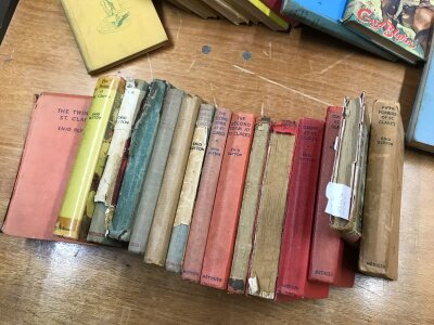 A collection of Enid Blyton school themed Books to include First Edition Claudine at St. Clare's. Together with a Second Edition 1947 copy of Malory Towers. Plus War Economy Standard copies