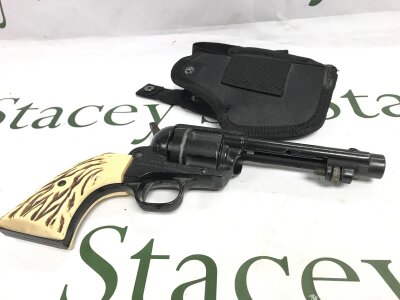 P.Y Hahn "45" MFG CO Fairport New York vintage single action BB revolver, with holster . no reserve
