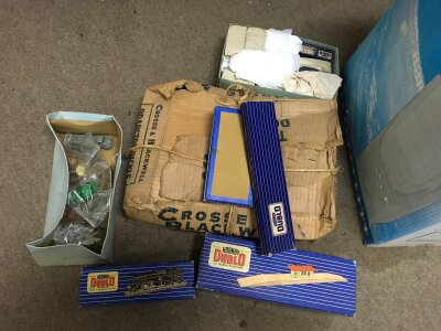 A collection of Hornby railway, including trains and accessories