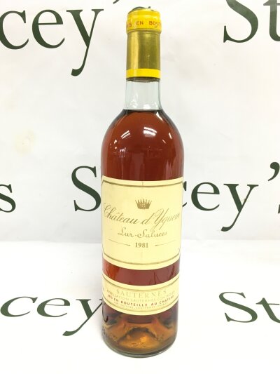 A bottle of Château d'Yquem 1981 wine