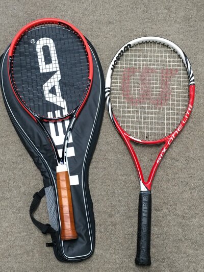 Two Graphite tennis rackets -Head Prestige Pro and Six One Lite Wilson