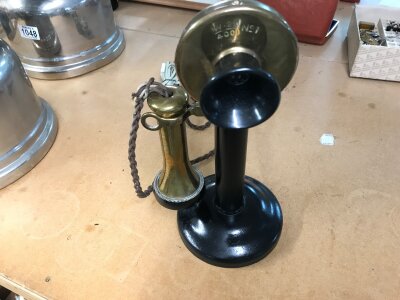 An early stick telephone.