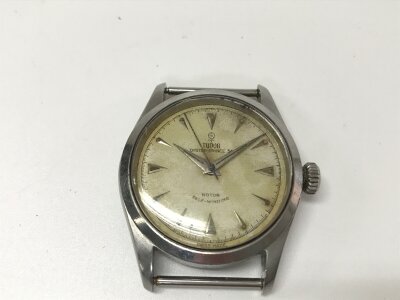 A vintage Tudor Oyster Prince 34 watch featuring a Small Rose logo dial and stainless steel case circa 1950/60s. Not seen running. Watch head only no strap, box or paperwork.