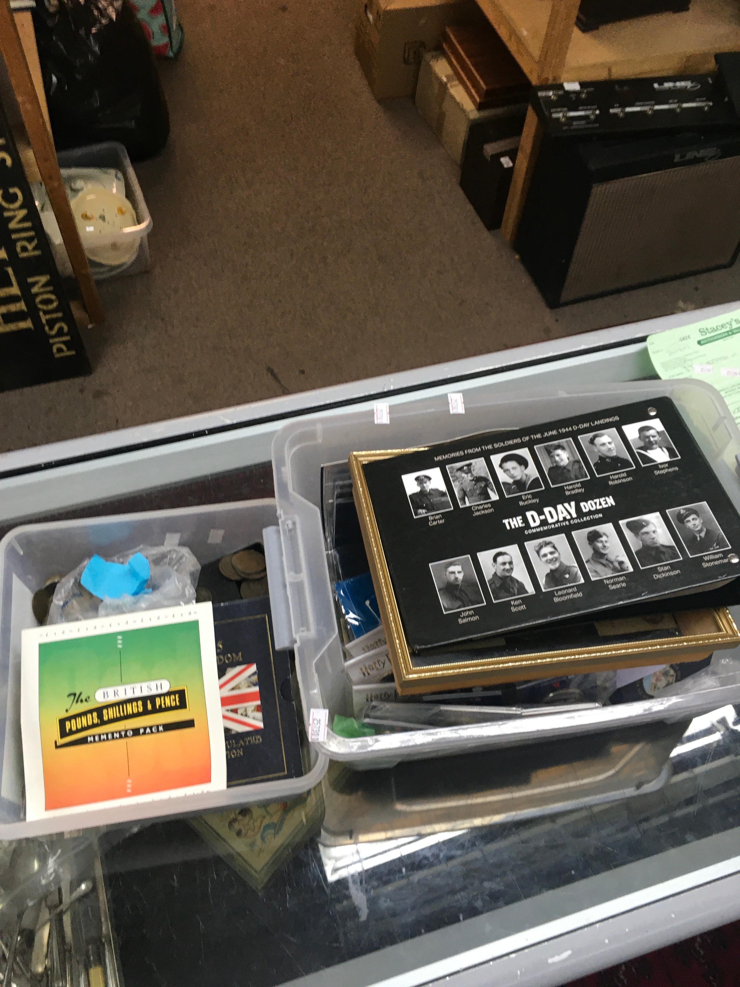 2 boxes of loose coins