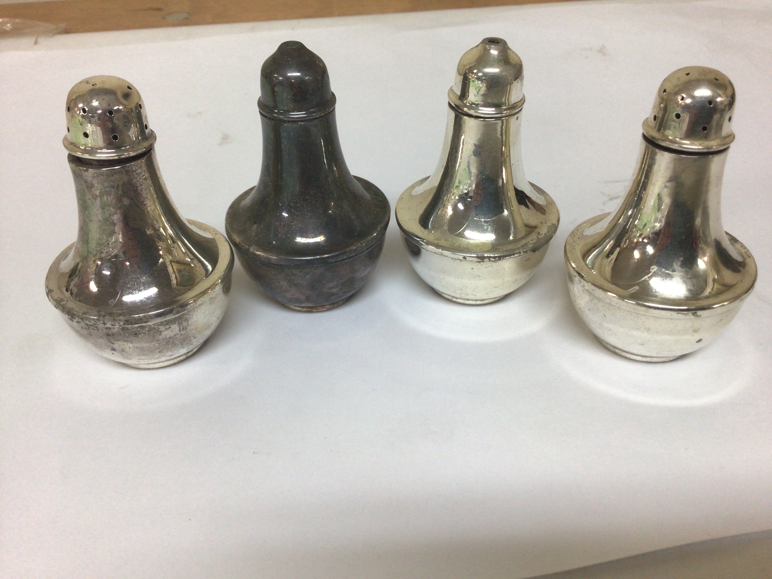 A set of four silver condiments Birmingham hallmark weight 110g 