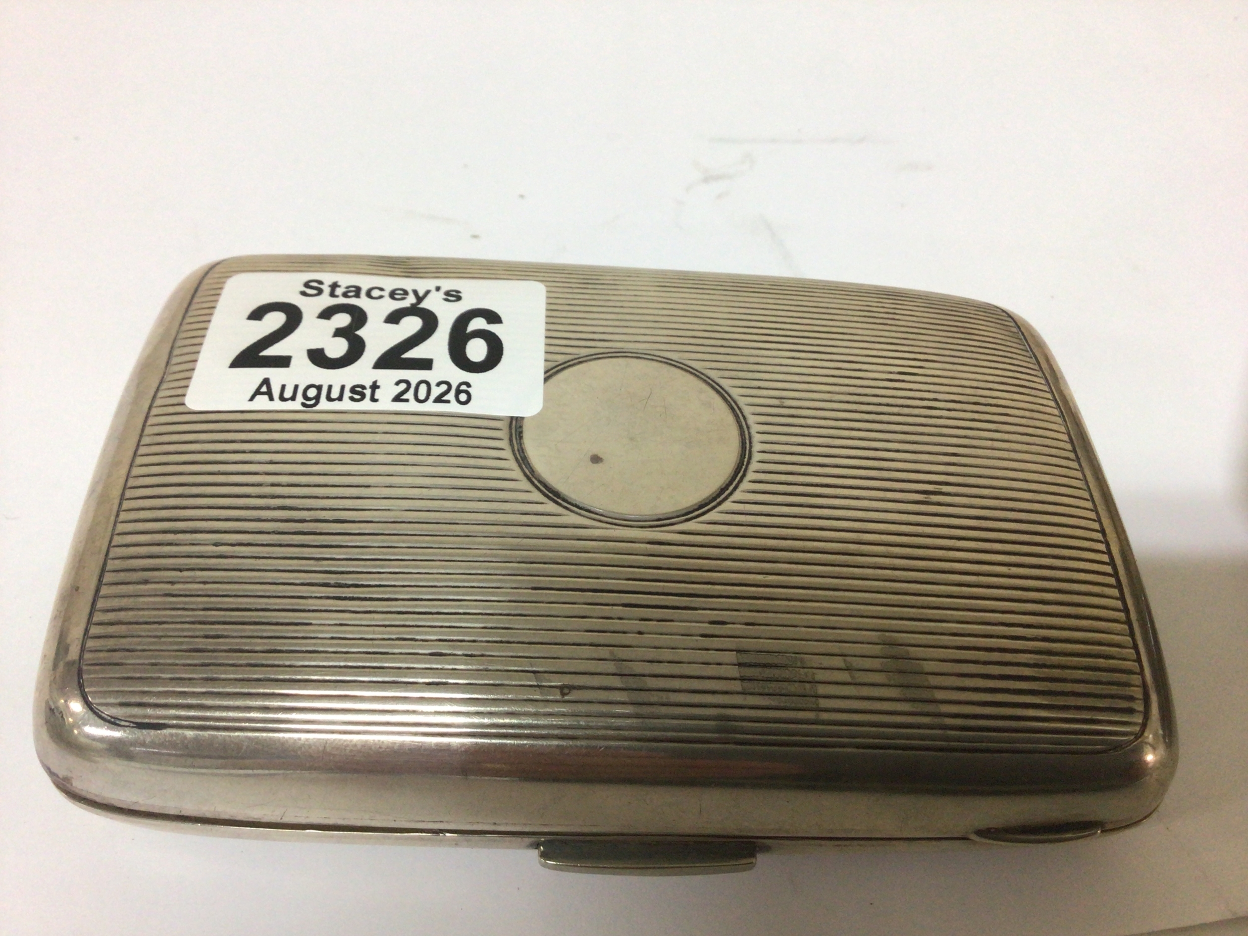  A silver gilt cigar box with parcel gilt interior London 1898 hallmarks weight 145g 