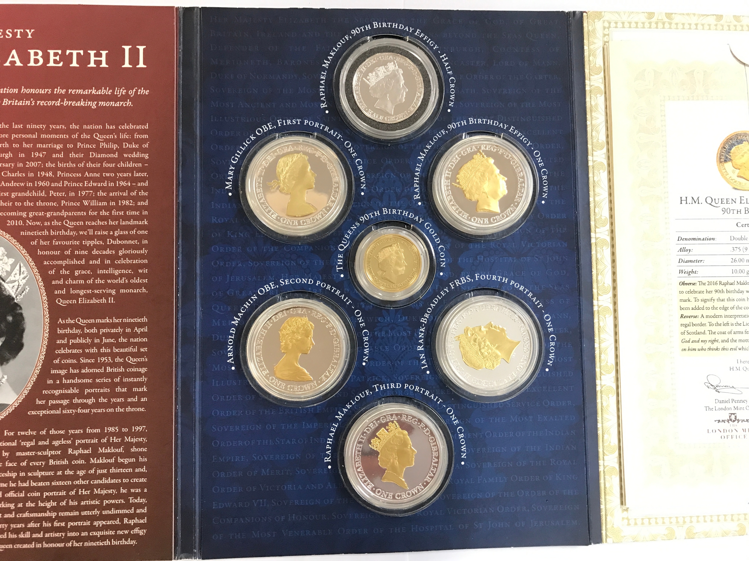 Queen Elizabeth II 90th birthday coin
