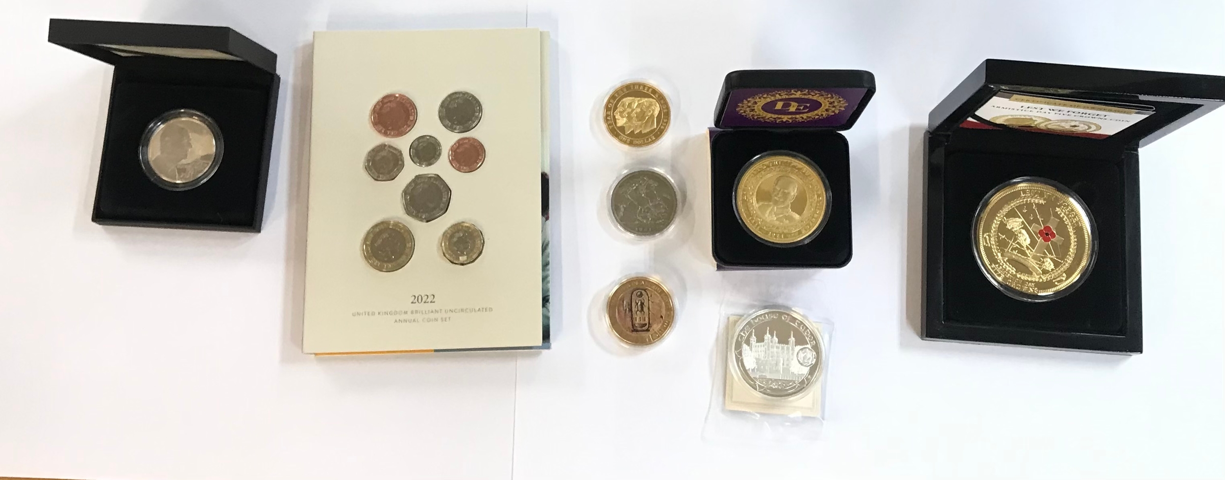 Quantity coin and medallions to include 2022 BUNC set.