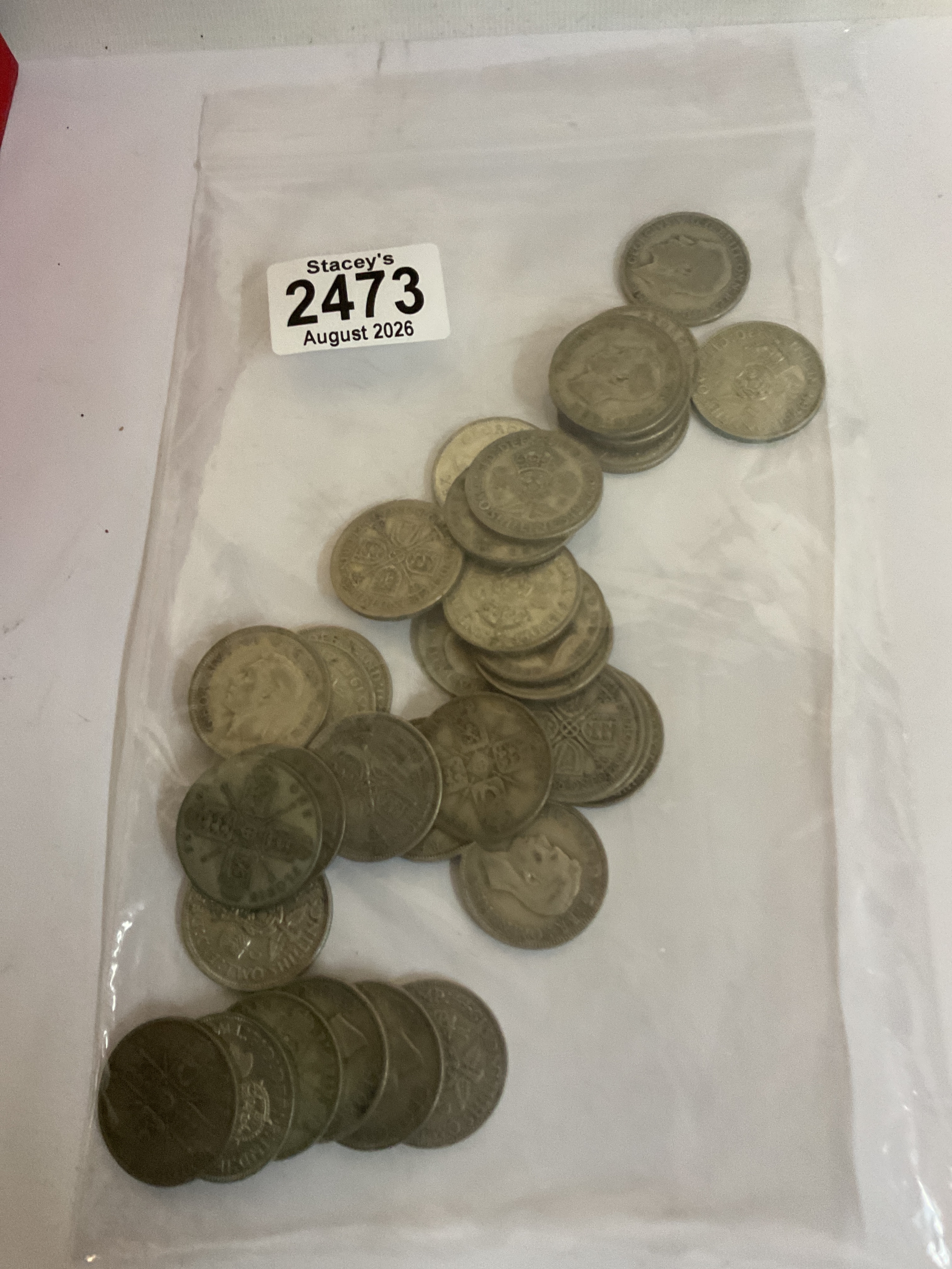 Qty circulated pre 47 florins. Weight approx 380 grams.