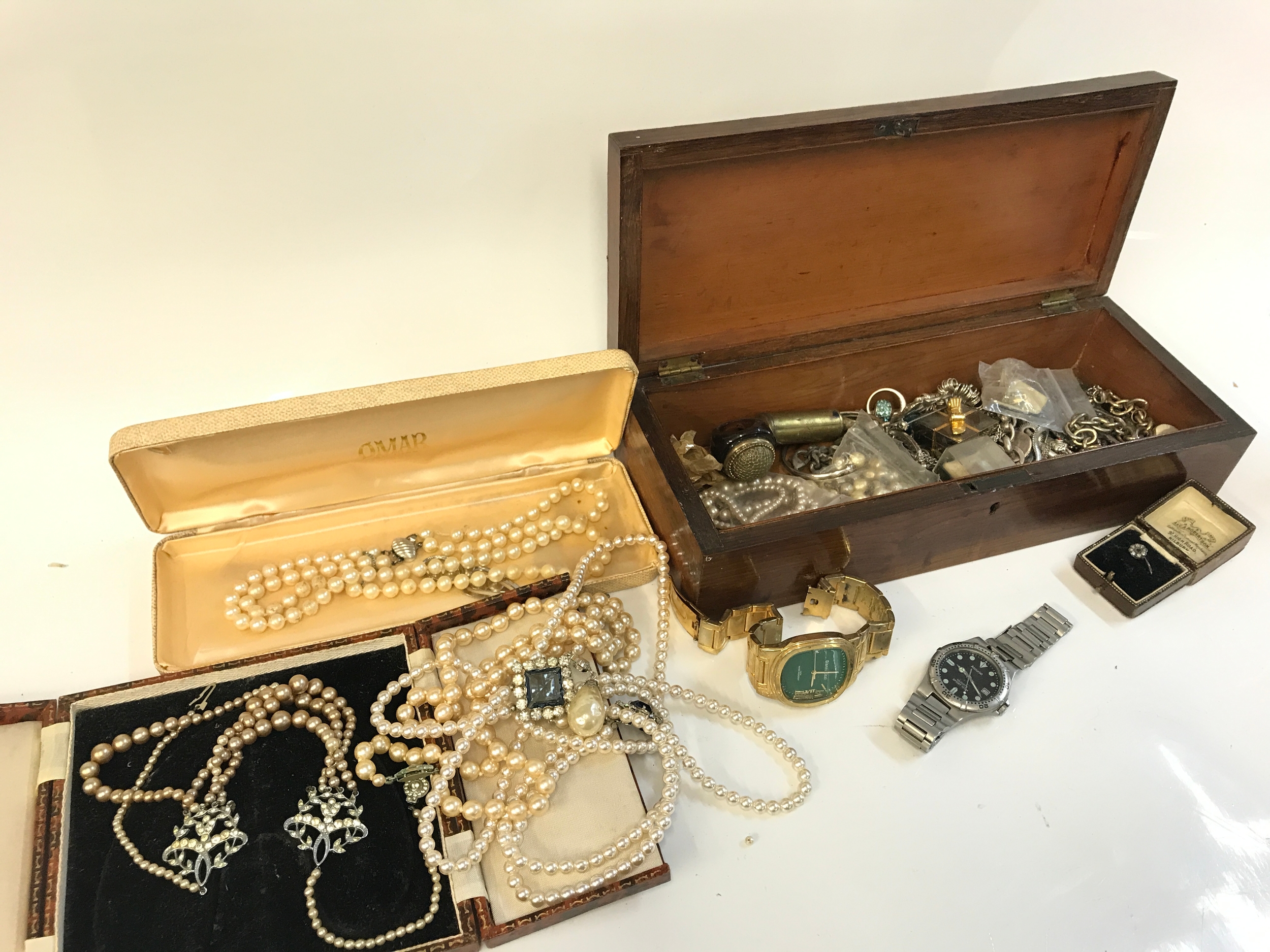 A Collection of costume jewellery including watches, necklaces etc 